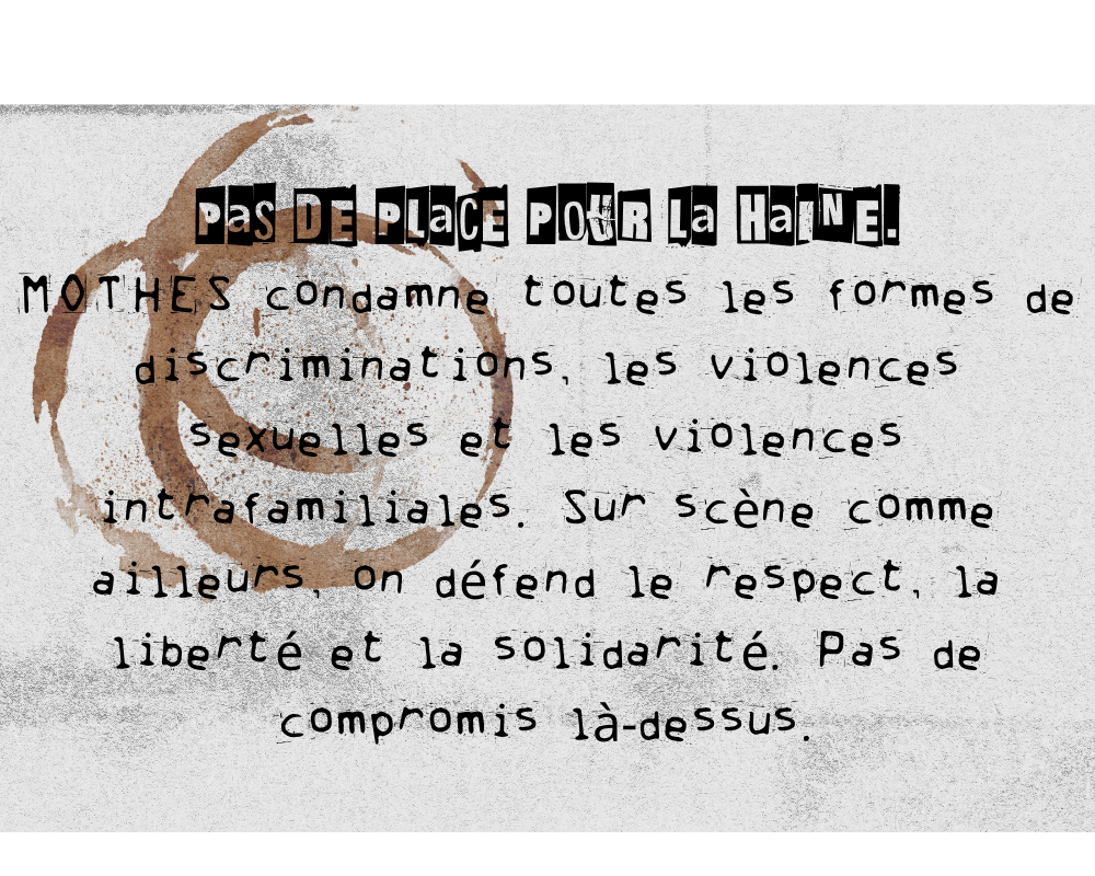 Pas de place pour la haine