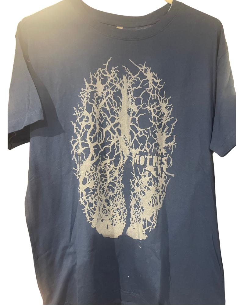 T-shirt bleu MOTHES avec impression blanche